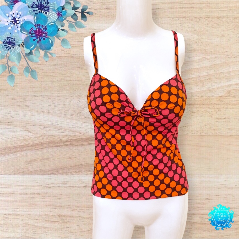 Victoria’s Secret Polka Dot Underwire Tankini Swimsuit Top; size 36B